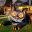 Chat gonflable d'Halloween 7 pi Halloween avec lumières DEL intégrées