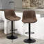 Swivel Upholstered Adjustable Height Counter Stool with Metal Frame-1871631302-1871631299