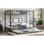 Lit superposé simple TG au-dessus de simple avec lit gigogne simple, noir-1767790974