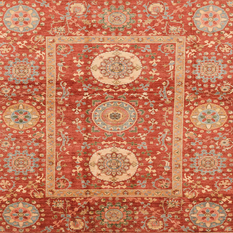 Tapis abstrait moderne 3914, Carré 6 pi