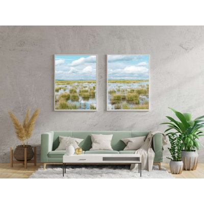 Set of 2 Decorative Framed Paintings, 19.7 x 27.6 Inches Each | Durable 100% MDF with Digital Printing | Perfect for Living Room, Bedroom, or Office Decor | Stylish Wall Art to Enhance Any Space