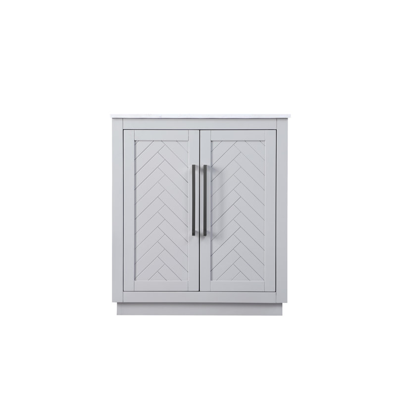 Meuble-lavabo simple 30 po, Gris