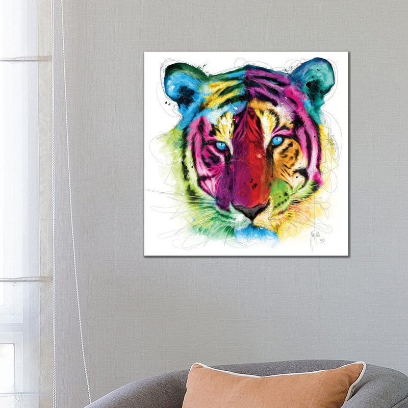 Tiger by Patrice Murciano - Wrapped Canvas Print, 66.04 cm H x 66.04 cm W x 1.91 cm D