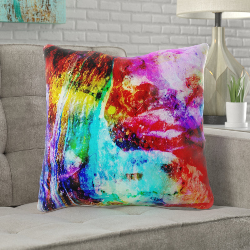 Coussin décoratif Elmira, Microsuède, Intérieur 