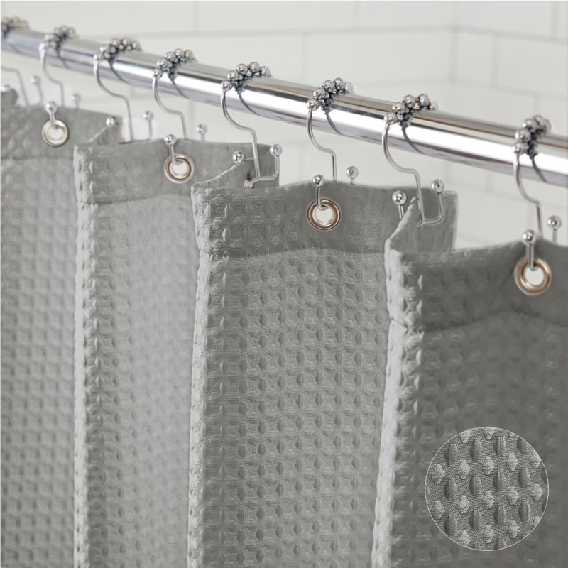 Rideau de douche Premium Waffle Weave, Cream