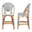 Billingslee Bali & Pari Genica Classic French Two-Tone Weaving And Natural Rattan 2-Piece Counter Stool Set-974002969