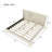 Velvet Bed with Round Wooden Legs-376806533-376806535