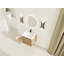 Meuble-lavabo mural 24 po avec lavabo en céramique et porte à fermeture en douceur, emballage KD, contreplaqué-129886513