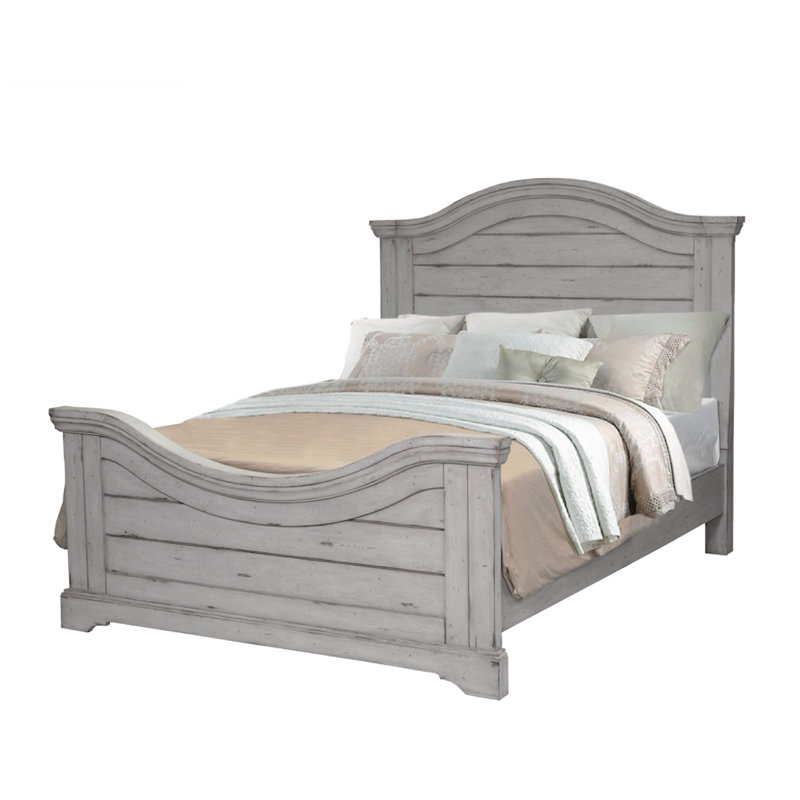 Amos Wood Standard Bed, Antique Gray, Queen