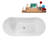 75" Streamline Soaking Freestanding Tub and Tray With Internal Drain-101697965