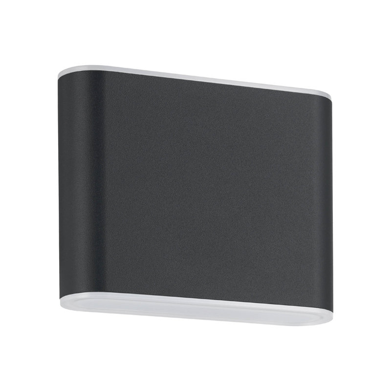 Matte Black 9cm H Integrated LED Outdoor Sconce