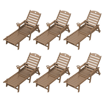 HDPE Patio Lounge chair(6Piece)
