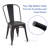 Aryah Stacking Parsons Dining Chair in Black, 330 lbs Weight Capacity