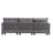 Modular Sectional Sofa Couch With Movable Ottoman