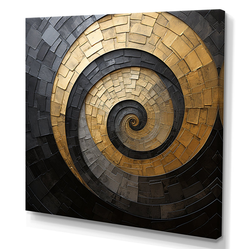 «Matlock - Abstract Spirals», impression sur toile, H 24 po x l 24 po x P 1 po, Toile tendue
