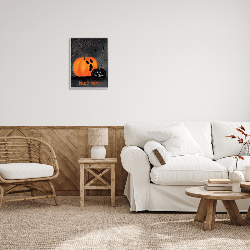 Impression Jack-O-Lantern sur bois par Amy Hall, Estampe numérique Farmhouse, H 20 po x l 16 po x P 1,5 po