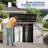Metal Outdoor Storage Shed Kit, Lockable Utility Shed with Air Vent for Backyard, Garden & Patio Lawn, brown-125216892