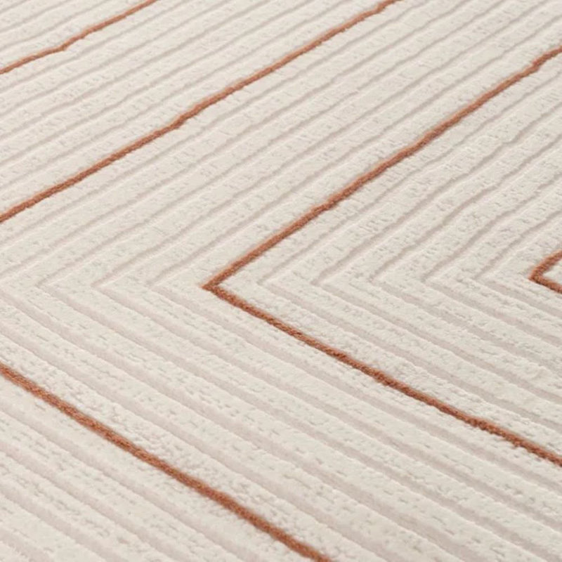 Carmel Modern Geometric Cream/Terra Area Rug, Rectangle 120 x 170cm