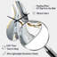Abstract Geode Marble Waves Grey II - Fall Shape Large Abstract 3D Wall Clock-104237484