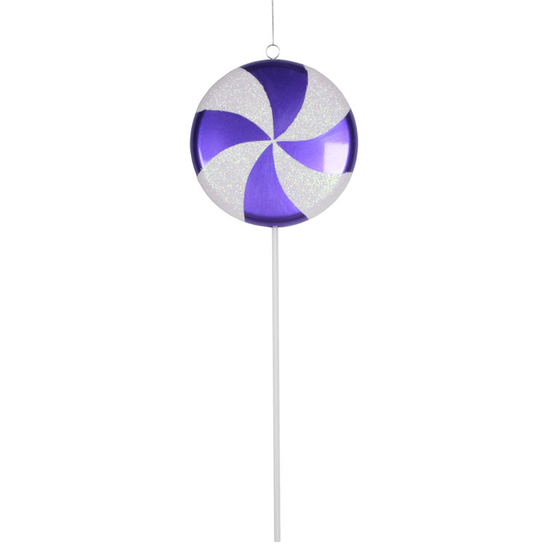 Ornement de bonbon bonbon, Bleu sarcelle, H 17 po x l 5 po x P 0,5 po