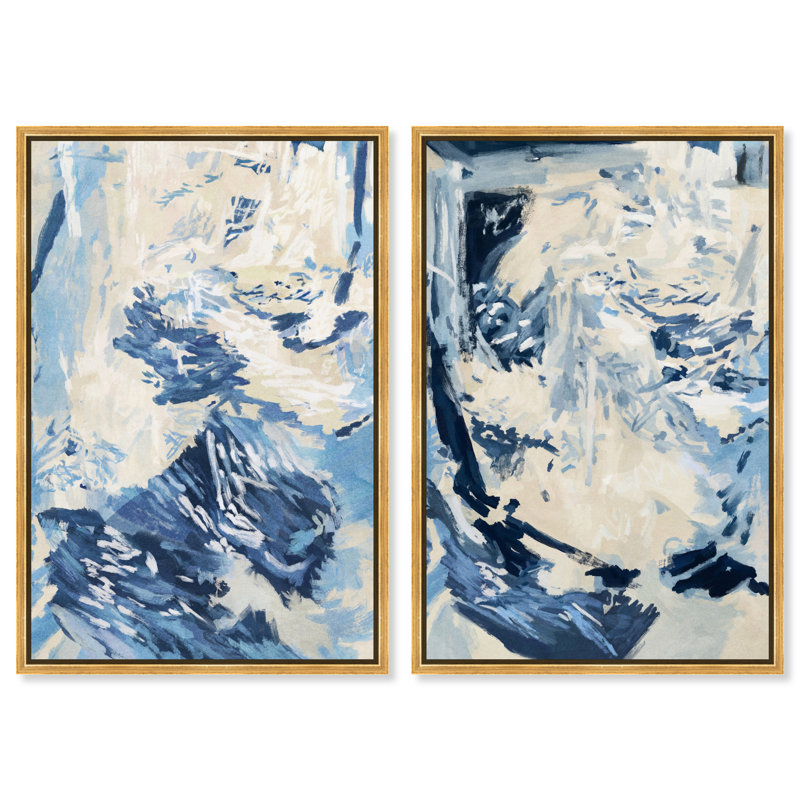 Coastal Feel Set Set by Oliver Gal, 11"H x 16"W, Gold Floater Frame