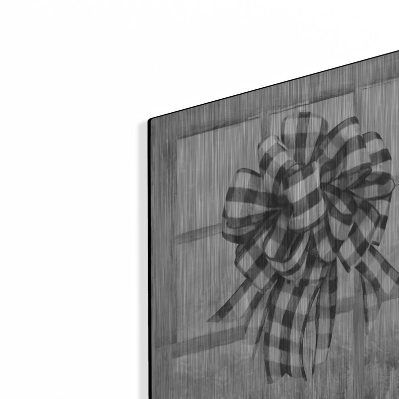 Luxe Christmas Art «Christmas Barn With Bow» par Lori D «Christmas Barn With Bow» par Lori Deiter, H 24 po x l 16 po