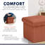 Petit banc de rangement carré en lin pliable convenant au salon, à la chambre à coucher et au dortoir-1833079155