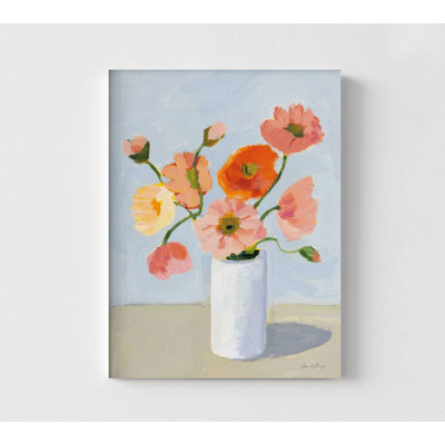 "Islande coquelicots" par Pamela Munger, impression encadrée de fleurs dans un vase, reproduction de peinture à l'huile florale, reproduction botanique délicate, art mural nature 36 x 48 po
