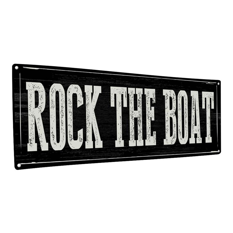 Wall Decor on Metal, 5.75" H x 15.5" W x 0.04" D