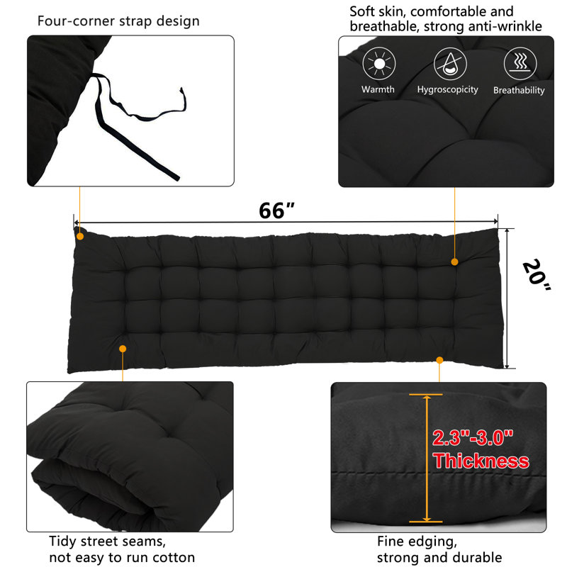 Chaise de patio inclinable Zero Gravity Chair, Noir