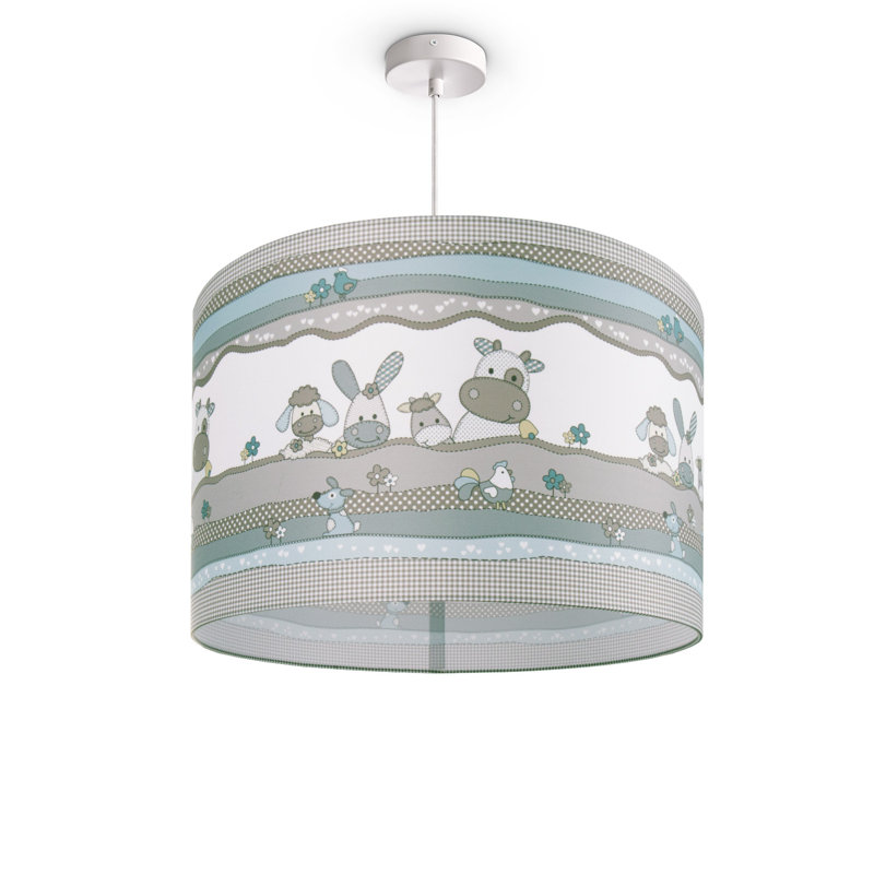 Saqlain 1 - Light White Drum Pendant