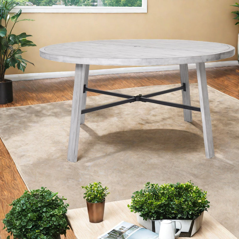 Tables de salle à manger robustes en métal et en bois pour le patio, style extérieur moderne