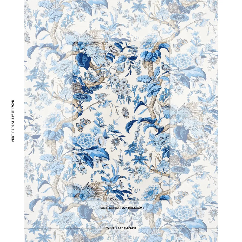 Cranley Garden Fabric, Blue