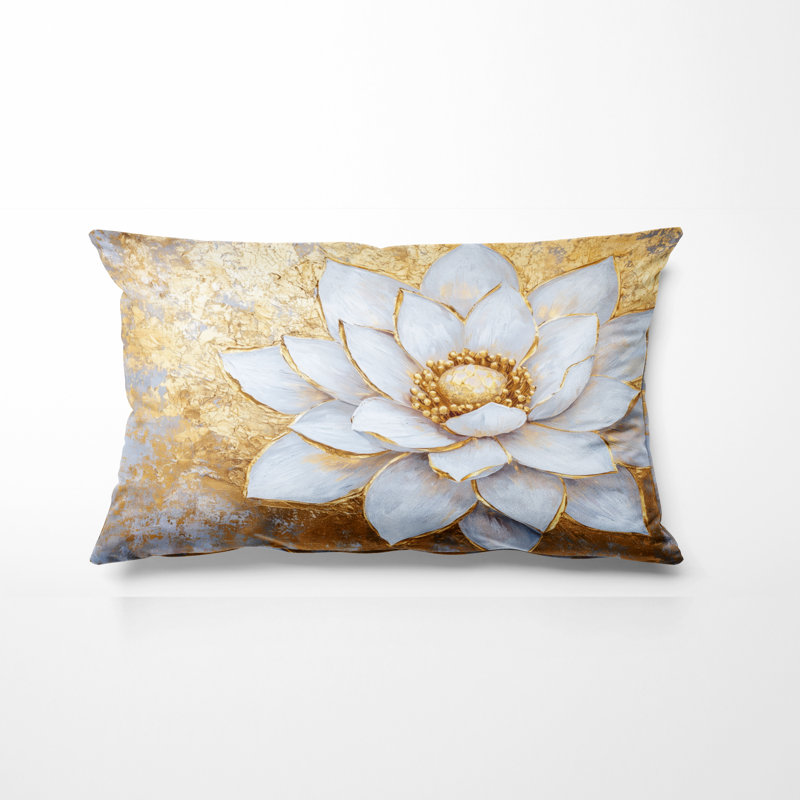 Coussin Lotus - Coussin Golden Dream, H 12 po x l 20 po