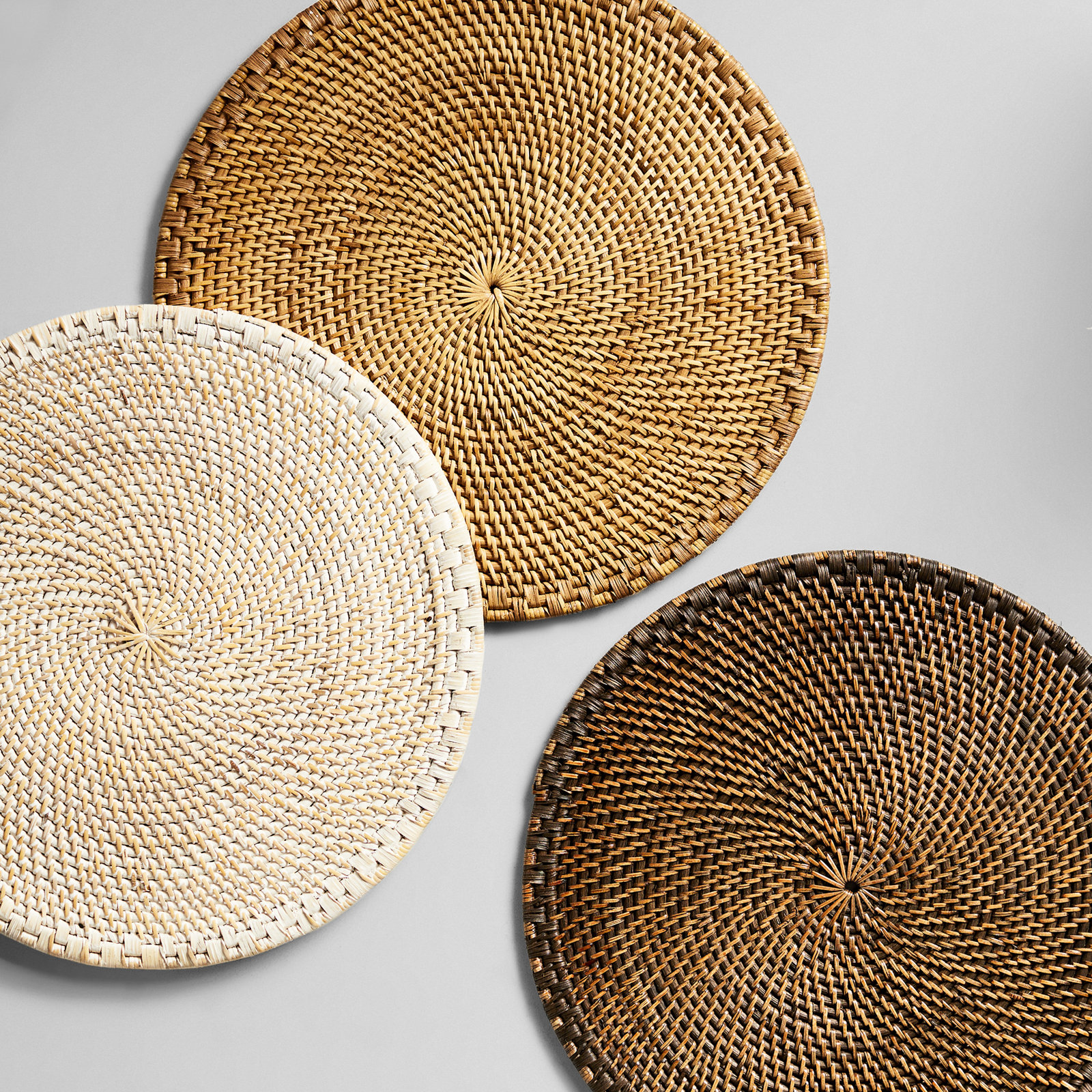 Zadia Jute/Rattan Charger Plate, White