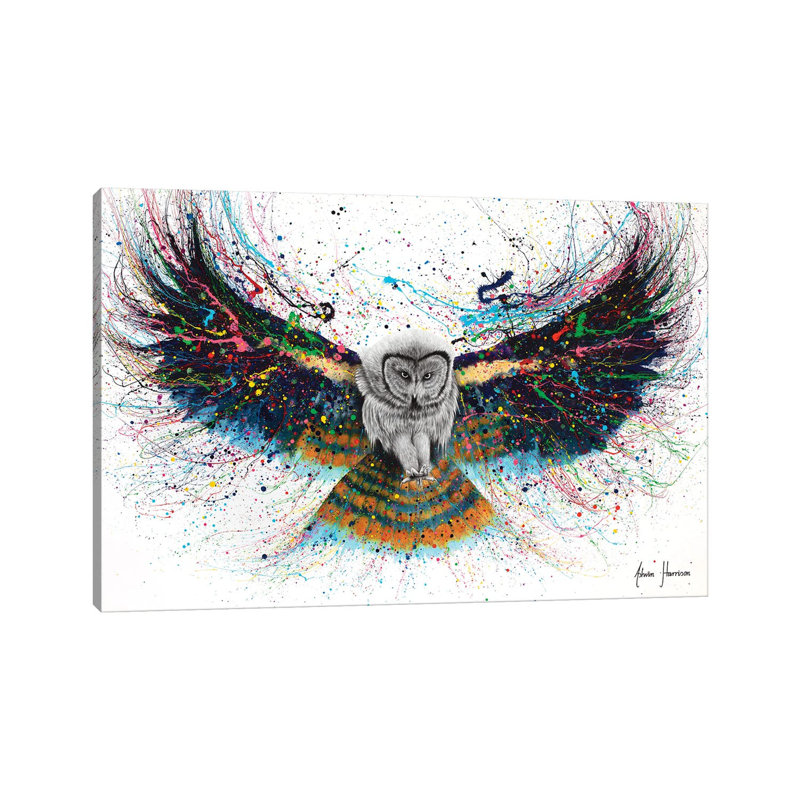 Hypnotic Twilight Owl- Gallery-Wrapped Canvas Giclée