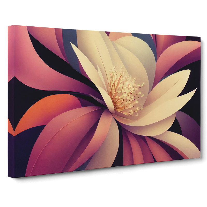 Cosmopolitan Modern Flower Art - Wrapped Canvas, 35cm H x 50cm W x 3cm D