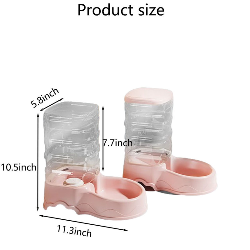 128oz. Automatic Water Dish/Automatic Feeder, Pink