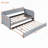 Versatile Upholstered Daybed Sofa Bed with Trundle for Extra Comfort-15880456
