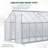 Outsunny 12' x 6' x 6.5' Polycarbonate Greenhouse with Adjustable Roof Vent, Walk-in Heavy Duty Greenhouse with Aluminum Frame, Rain Gutter and Sliding Door for Winter, Silver
