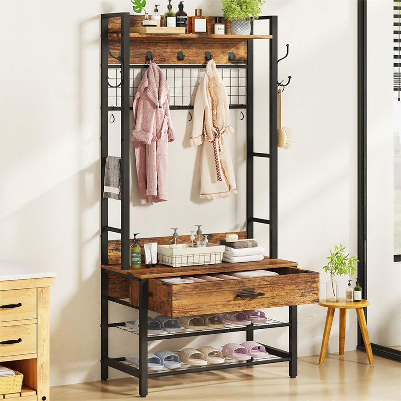 Califano Hall Tree 31.5'' Wide with Shoe Storage