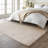 Tristion Cozy Faux Rabbit Fur Area Rug Machine Washable Rug in Beige-926758501