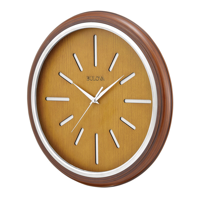 Elmyra Mid-Century Wood Wall Clock, C4346