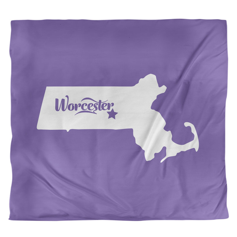 Housse de couette simple Massachusetts, Housse de couette pour très grand lit, Mauve, Microfibre