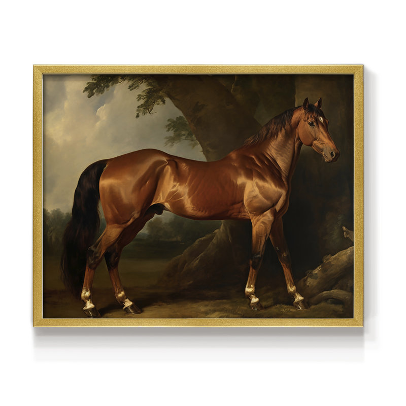 Faune - LVII - Reproduction encadrée - Restickable, H 8 po x l 10 po, Or