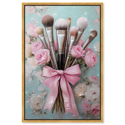 «Bouquet of Make Up Brushes», reproduction d'art sur toile 