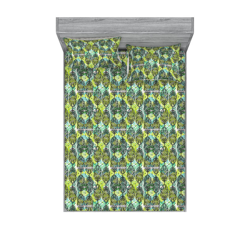 Drap-housse et taie décorative Ambesonne, Ensemble de draps très grand californien avec 2 t