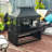 Steel Wood Outdoor Fireplace Garden Wood Burning Chimney