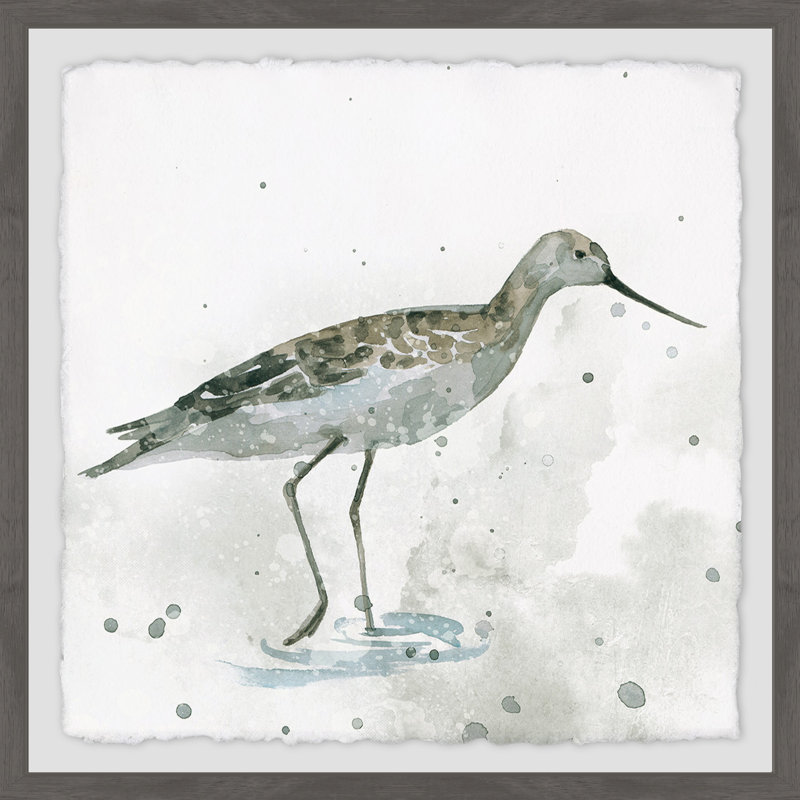 «Out and About II», reproduction de peinture à l'aquarelle encadrée, H 18 po x l 18 po x P 1,5 po