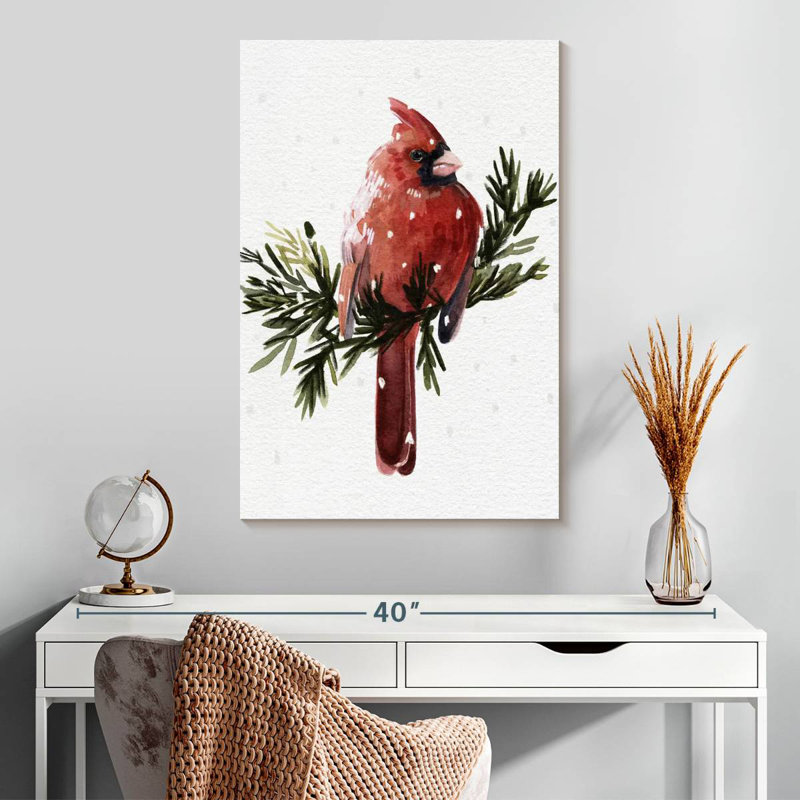 Brampt Cardinal With Snow I, 30" H x 20" W